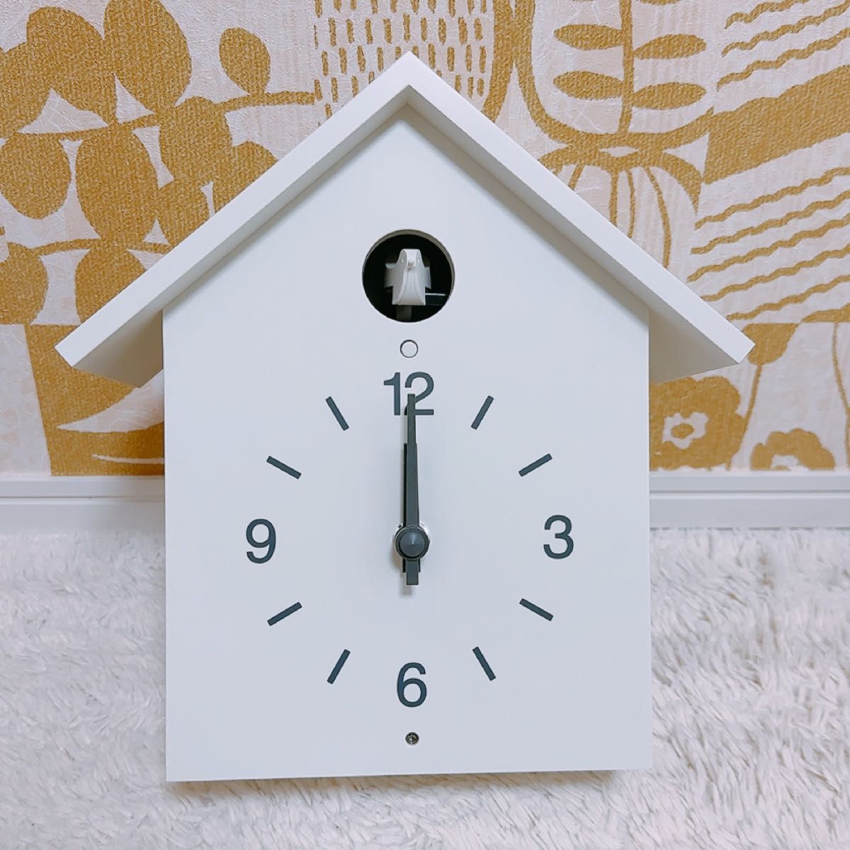 新品 無印良品 鳩時計 大 ホワイト MUJI 時計 壁かけ時計 掛け時計