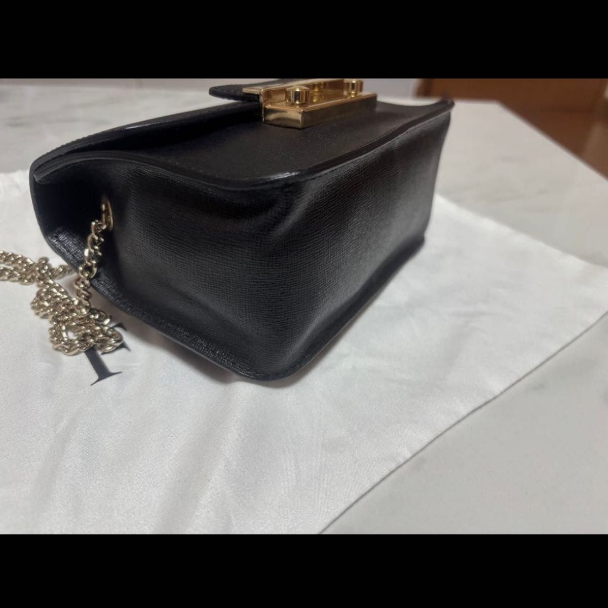 FURLA フルラ メトロポリス ショルダーバッグ ブラック ゴールド金具