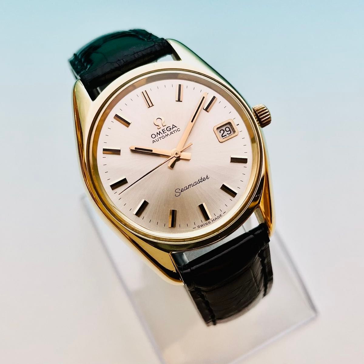 美品】オメガ シーマスター 自動巻 166 067 キャップゴールド 稼働品
