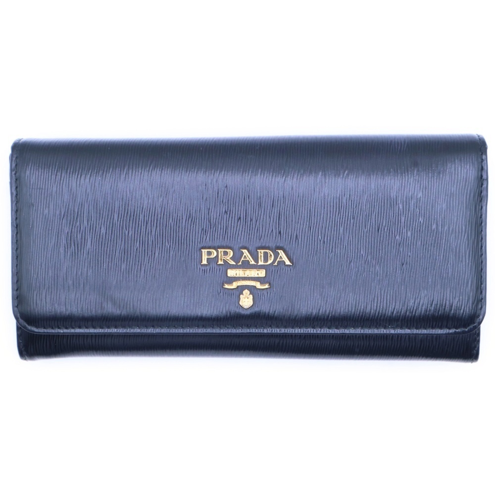 PRADA ブラック レザー 長財布(新品未使用、難あり) S115840428 - 小物