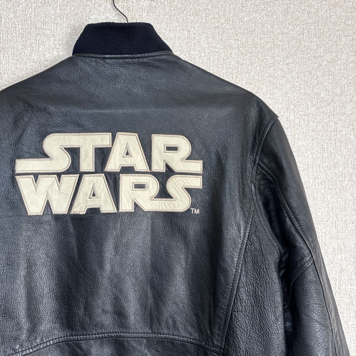 300着限定】 90's STAR WARS オールレザー スタジャン 黒 オール