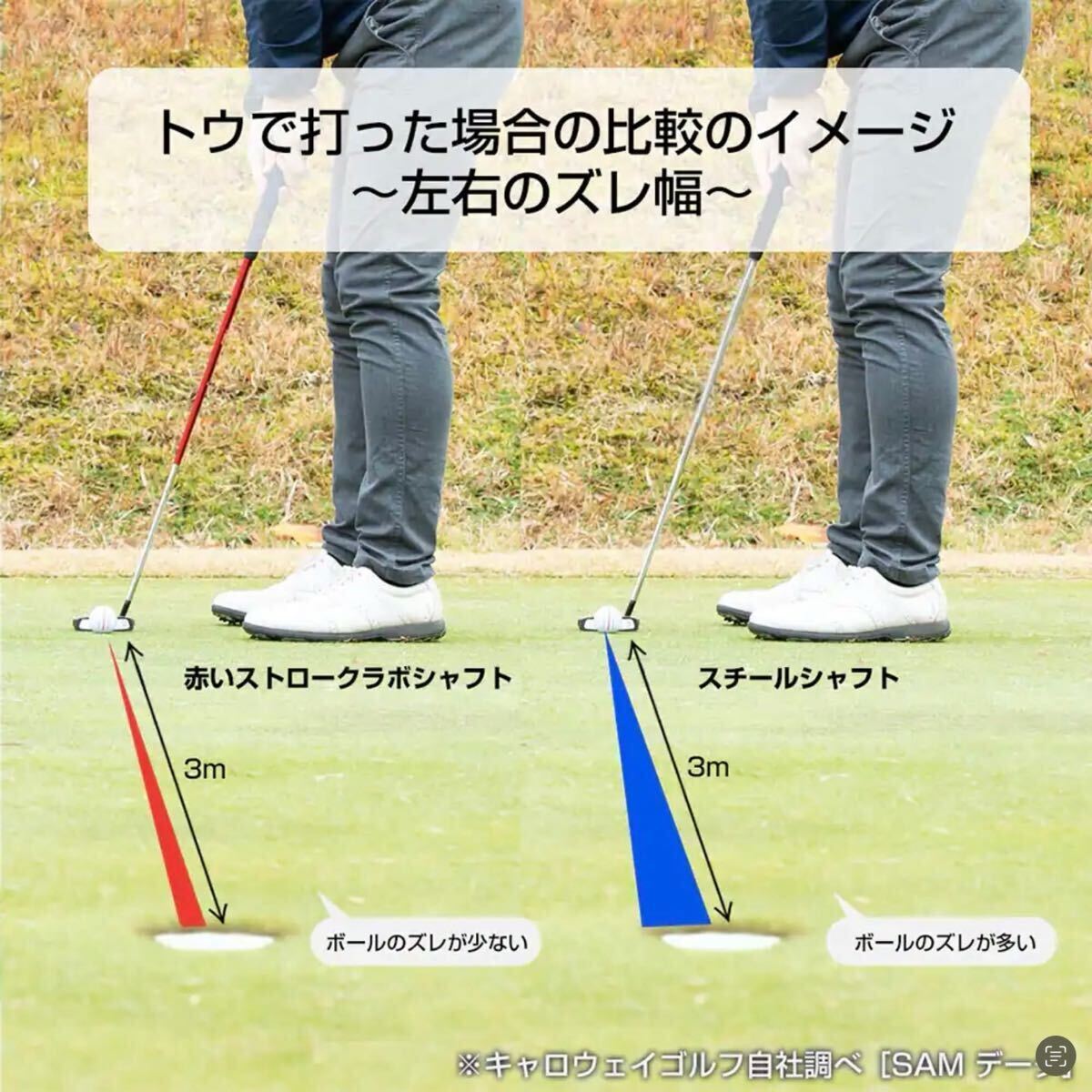 ベントネック34インチ用】オデッセイ ストロークラボ レッド 赤 パター
