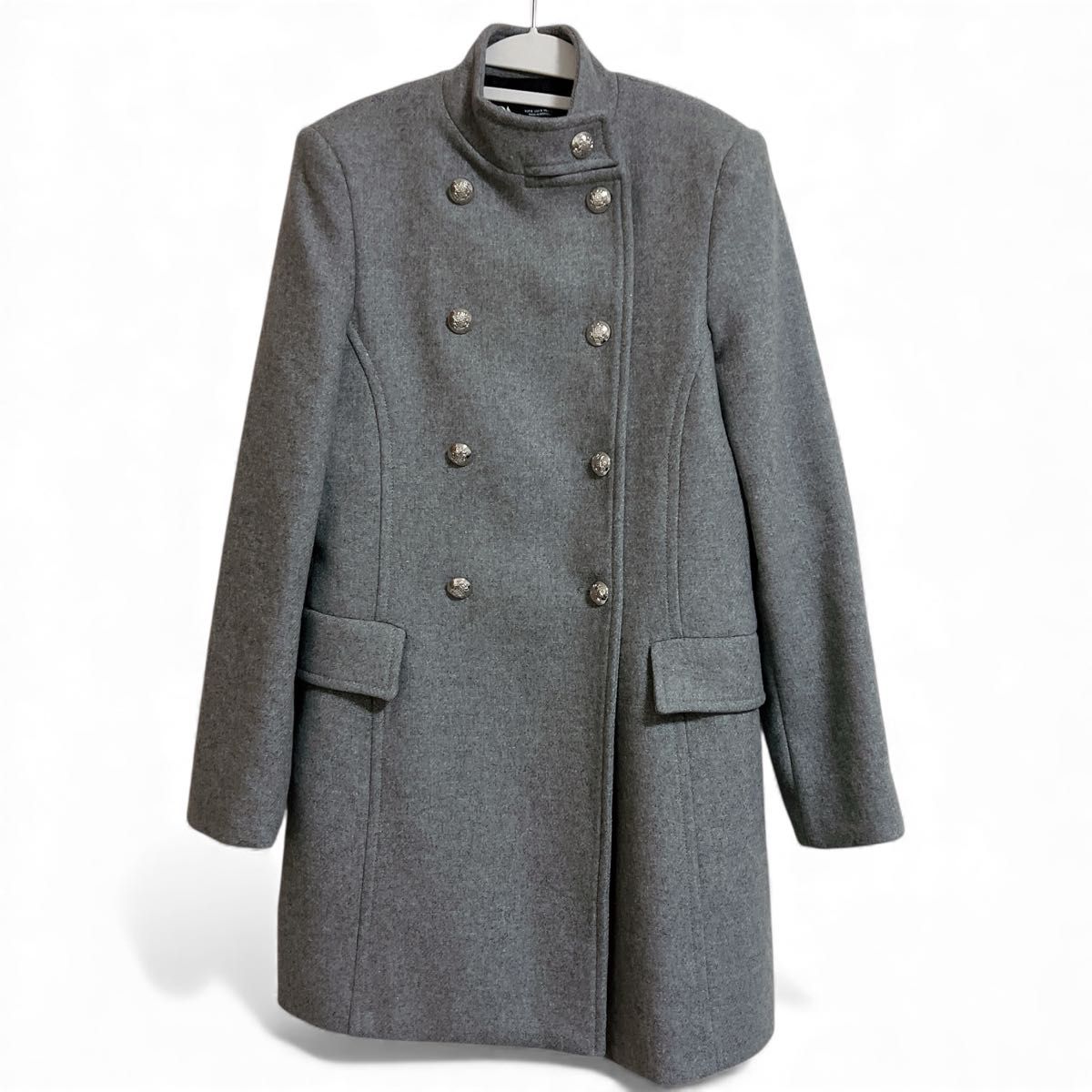 美品】ZARA ナポレオン風ミリタリーウールハイネックコート S｜Yahoo