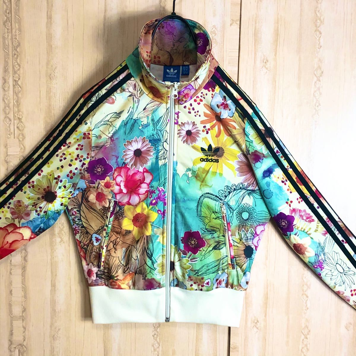 adidas アディダス ジャージ ブルゾン フローラル 花柄 ファームコラボ