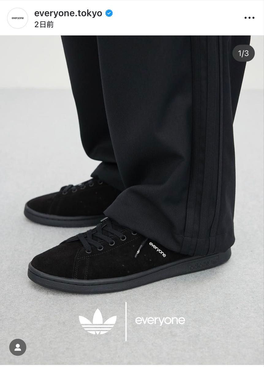 everyone × adidas TRACK PANT EVERYONE サイズM ブラック エブリワン