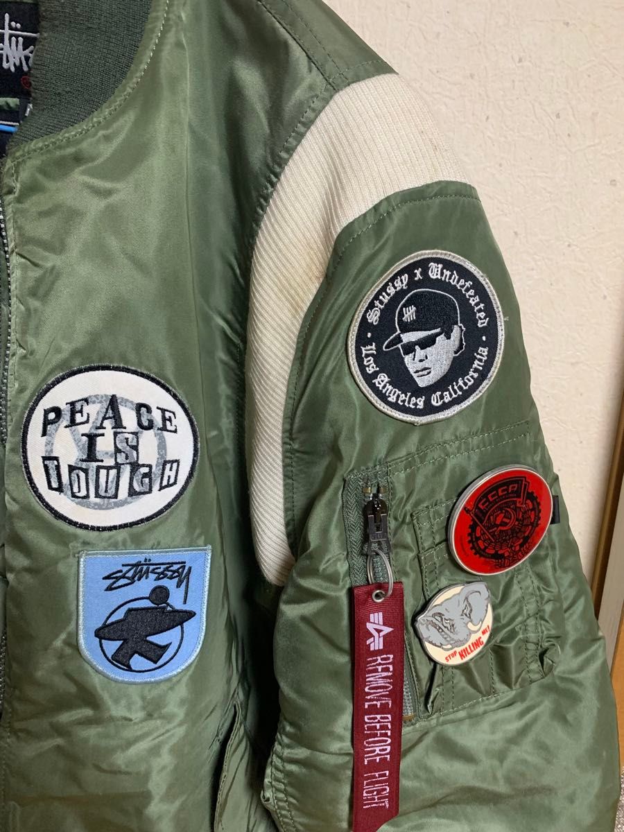 stussy × ALPHA × fragment MA-1 25周年記念コラボ MA-1｜Yahoo!フリマ