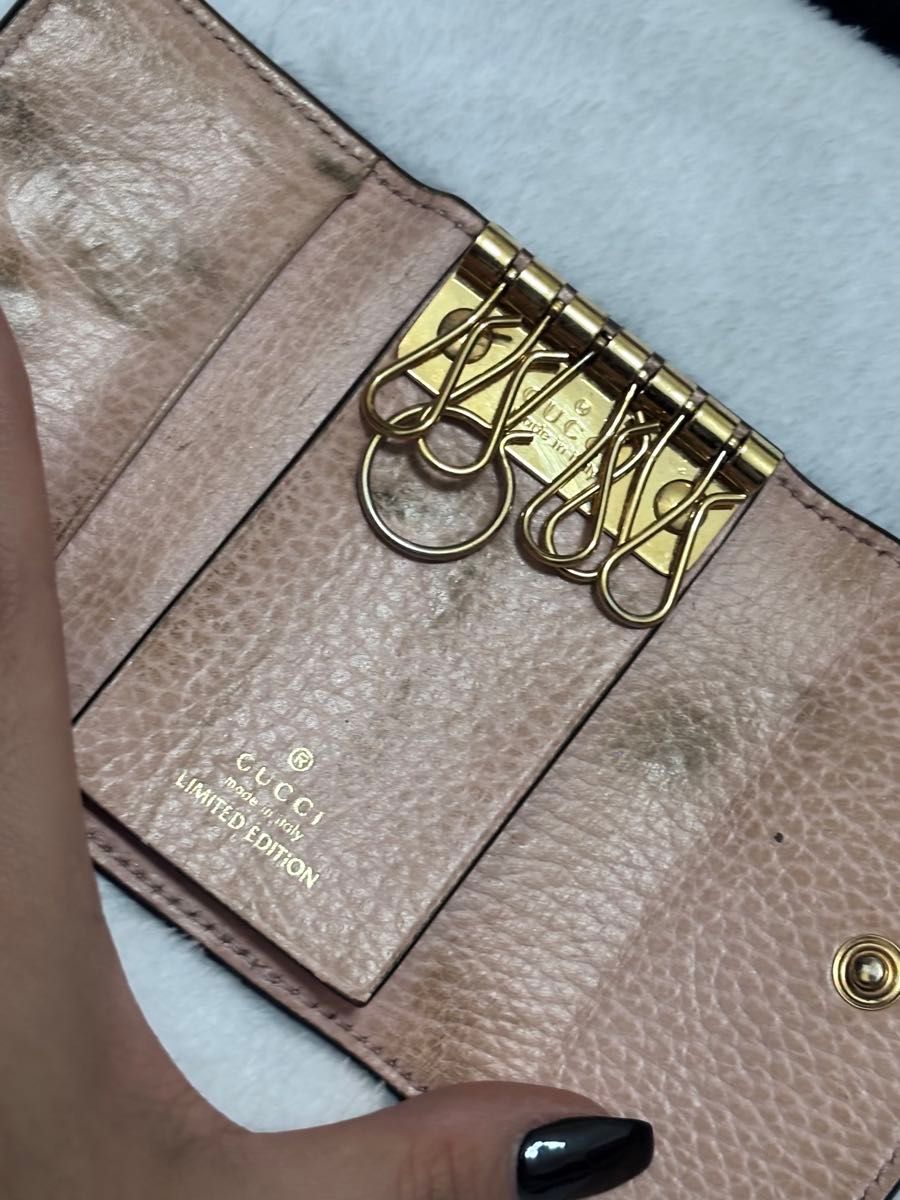 GUCCI GGマーモント キーケース 6連 ピンク ベージュ｜Yahoo!フリマ