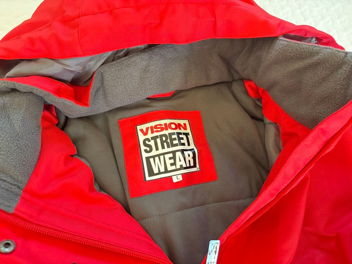 L】 VISION STREET WEARレディーススキーウェア上下セット 赤 スノー