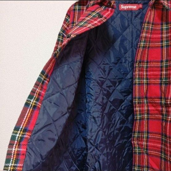 Supreme フード付きシャツ ジャケットLサイズ レッドチェック