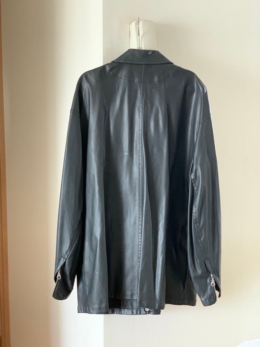 Ameri Vintage】購入3万GENTLE FAKE LEATHER JACKET レザージャケット