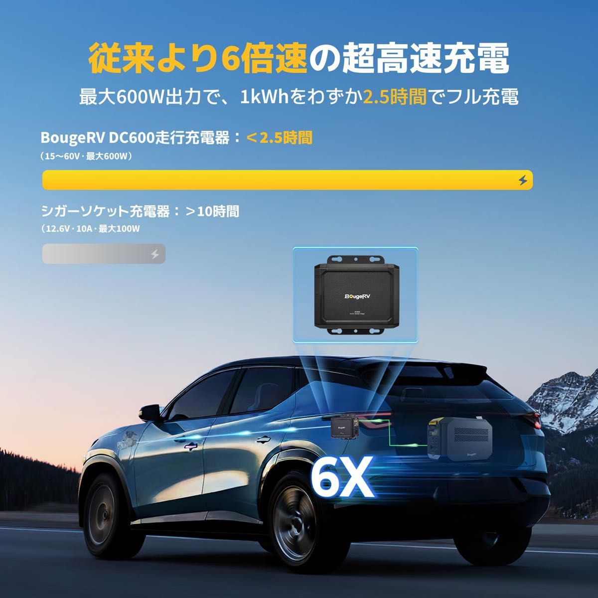 BougeRV 走行充電器 オルタネーターチャージャー ポータブル電源 走行