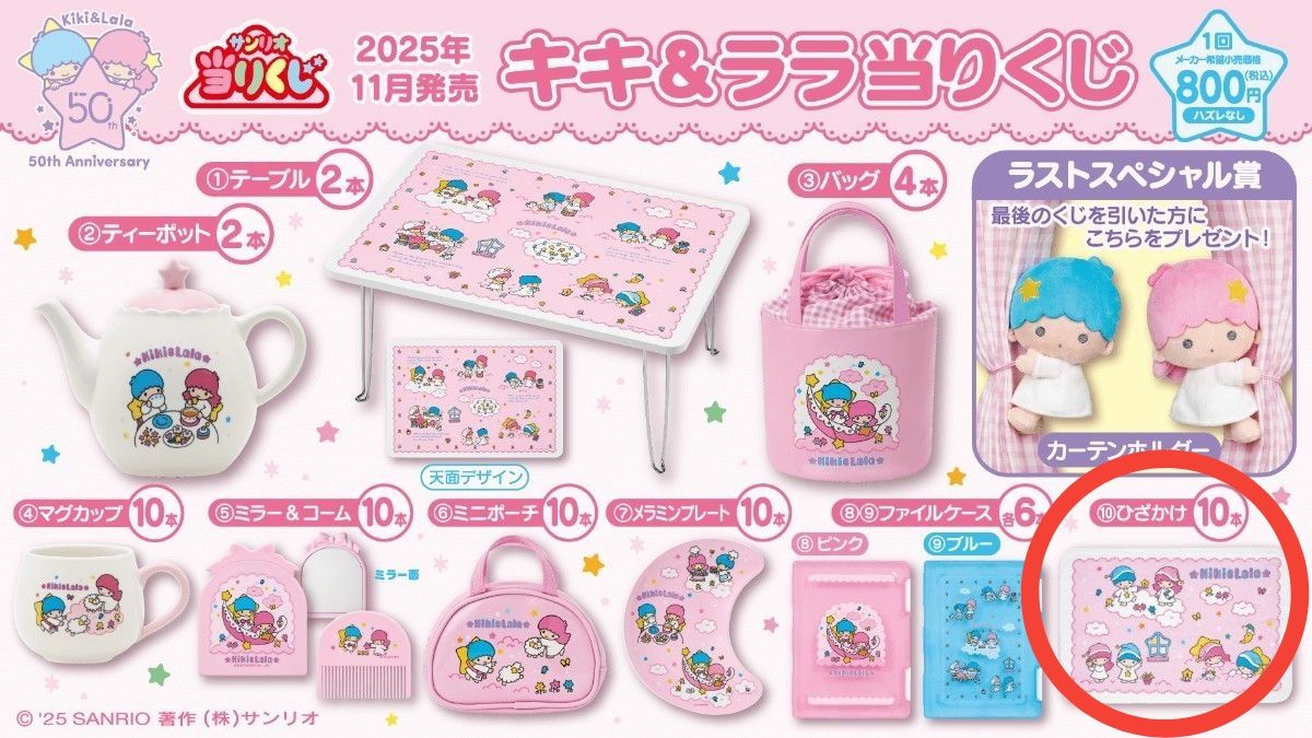 新品未使用 サンリオ キキララ ひざかけ ブランケット 当たりくじ