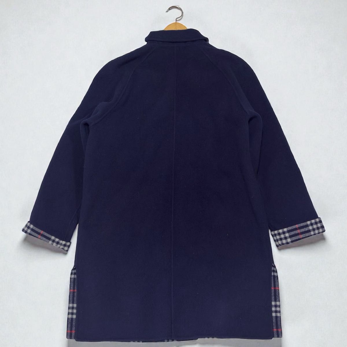 希少金ボタン】美品 バーバリー ピーコート チェック ダブルフェイス
