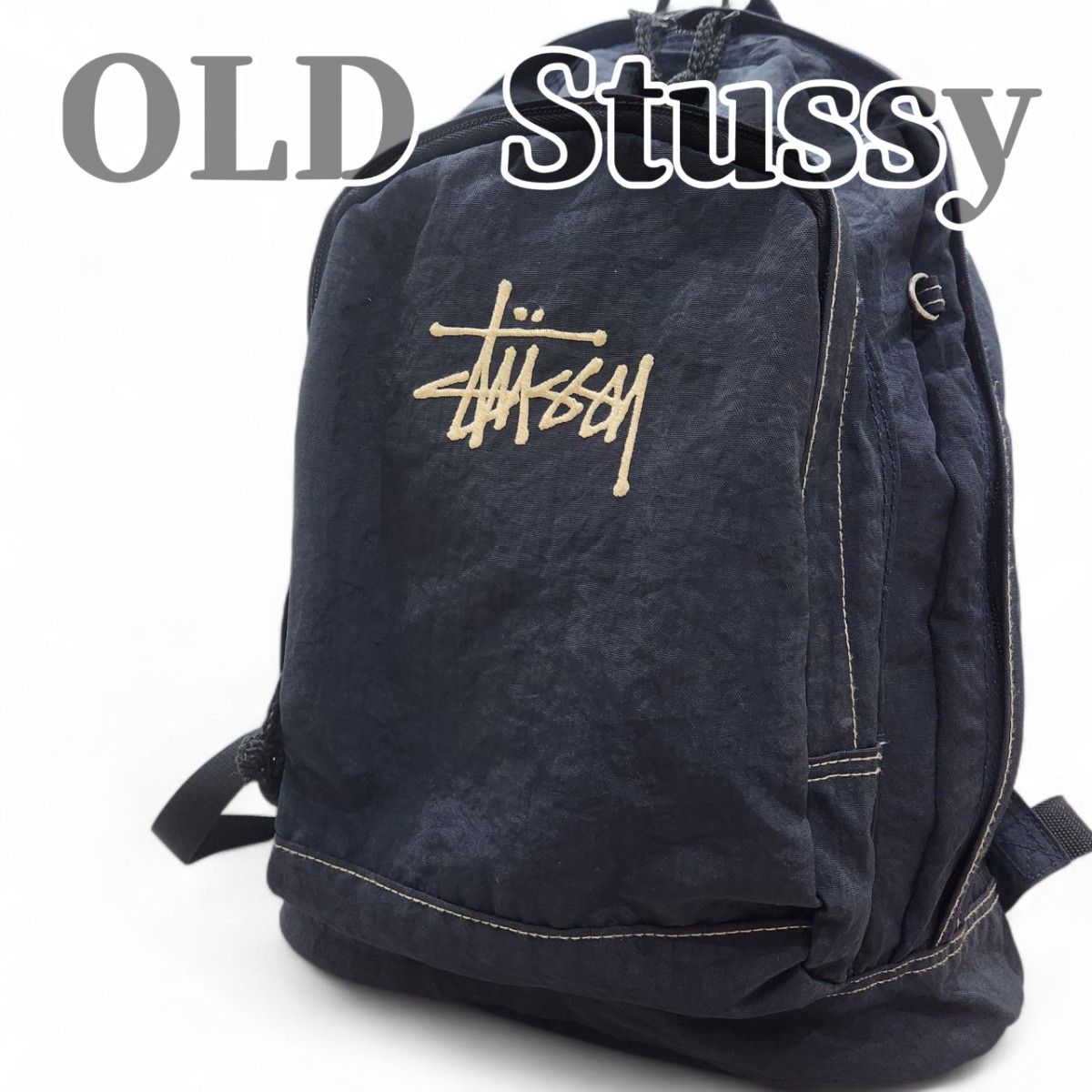 希少 Old Stussy 白タグ OUTER GEAR 90s リュック ネイビー アーカイブ