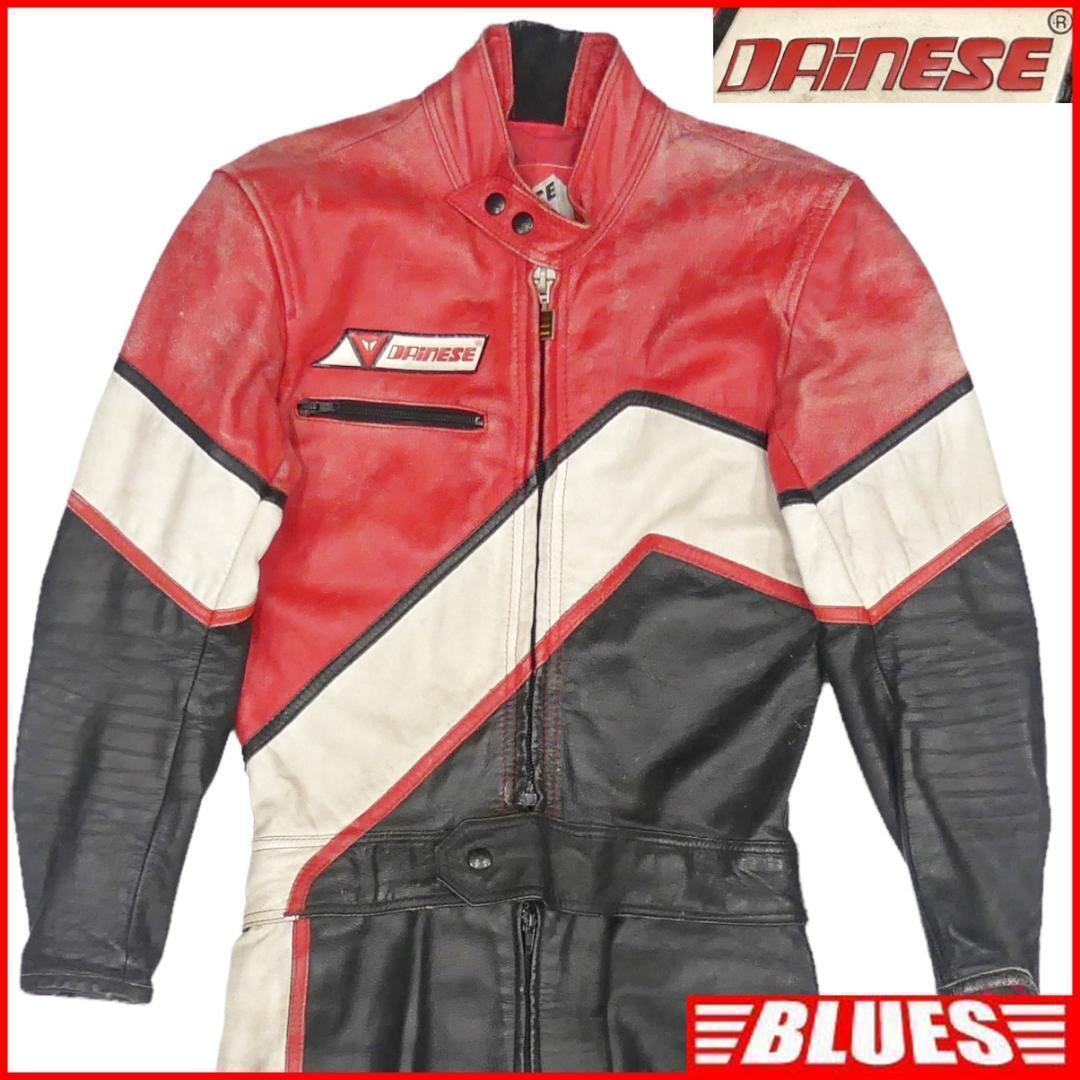 即決 イタリア製 DAINESE メンズS位 レザーレーシングスーツ