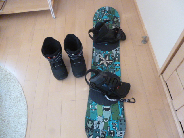 美品 安い BURTON スノーボードセット Chopper 130cm ブーツ ジップ