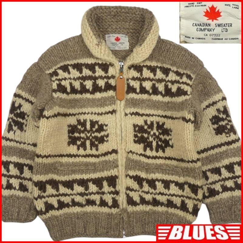 即決 カナダ製 CANADIAN SWEATER COMPANY メンズ XL カウチンセーター