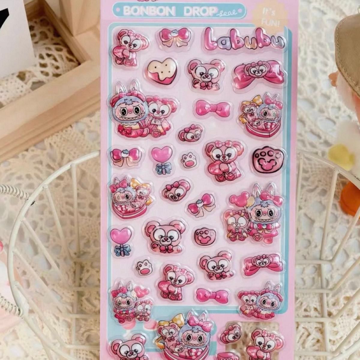 ラブブ ボンボンドロップ シール 6種類セット Labubu｜Yahoo!フリマ