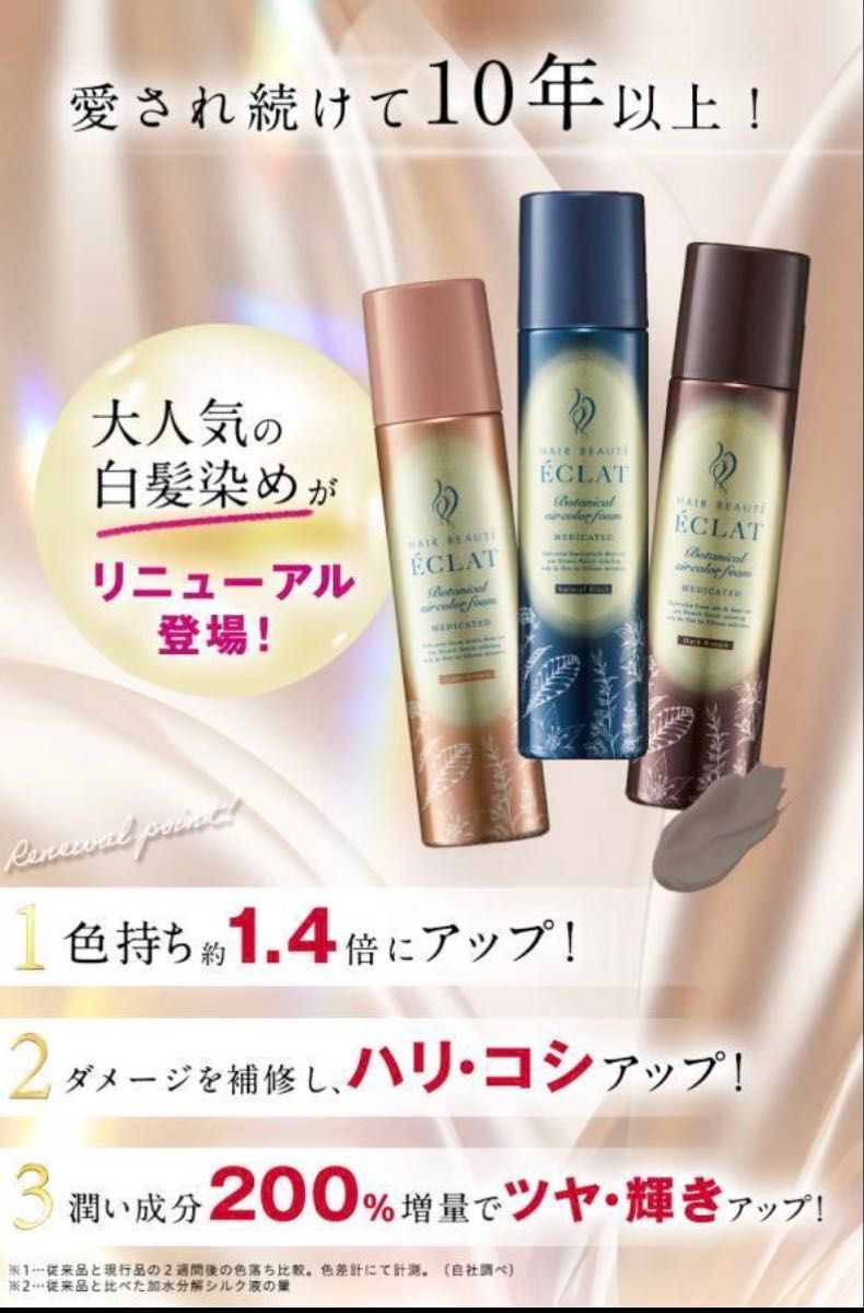 ヘアボーテエクラ ボタニカルエアカラーフォームEX ナチュラルブラック