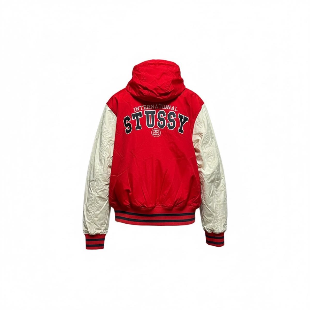 Used】Stussy ステューシー ナイロンジャケット L レッド 90s レトロ