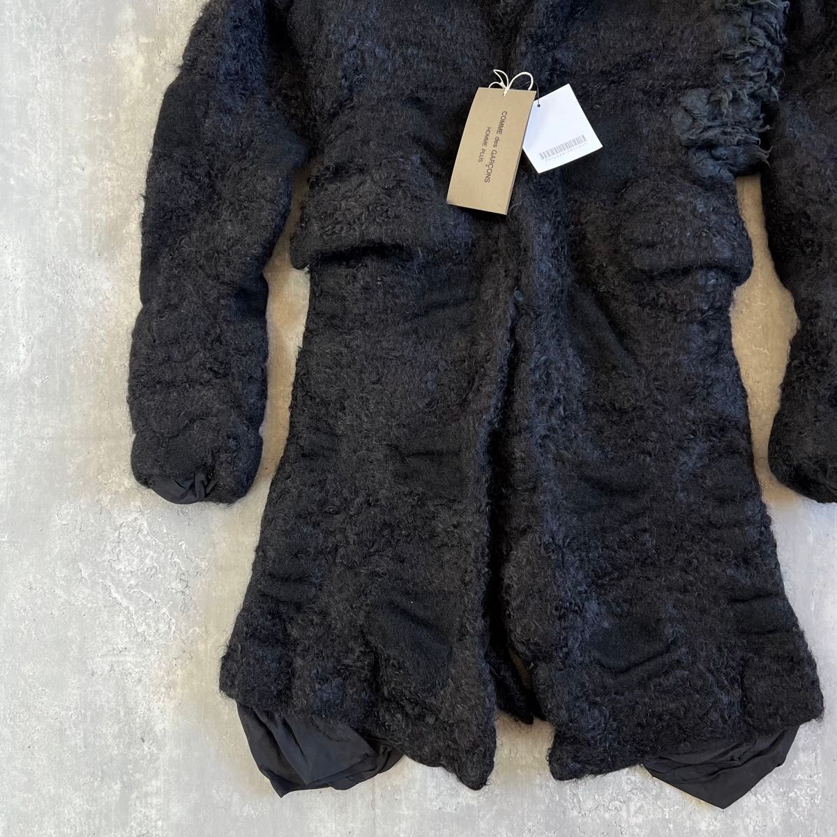 コムデギャルソンオムプリュス 23aw 縮絨ウール×フェイクファーコート