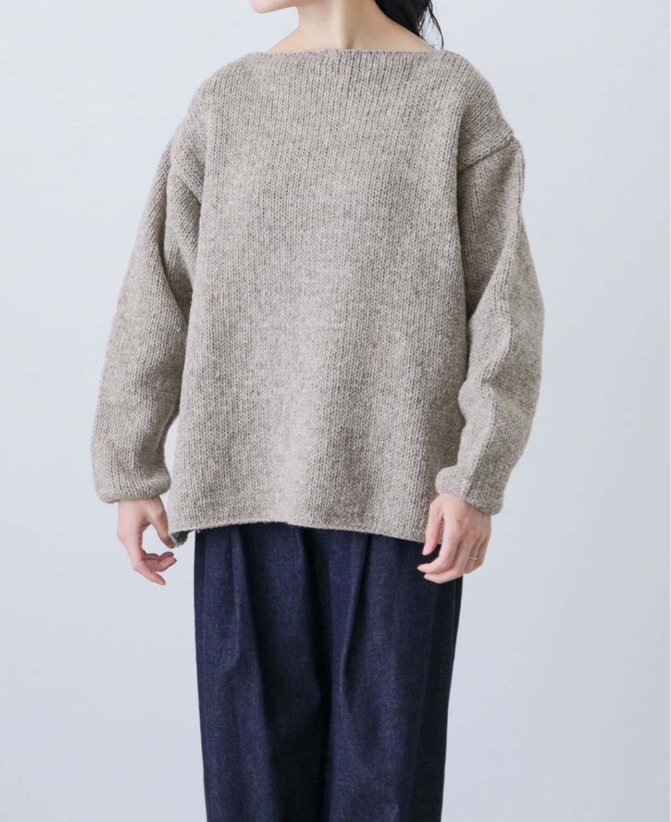 かぐれ『2サイズ展開』ペルーボートネックニット GRAY Lサイズ 《 2度