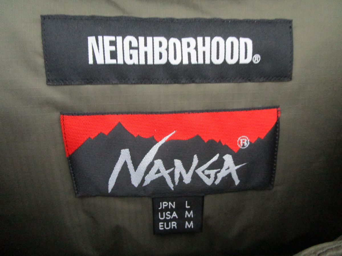 NEIGHBORHOOD NH X NANGA TACTICAL DOWN VEST OLIVE ネイバーフッド