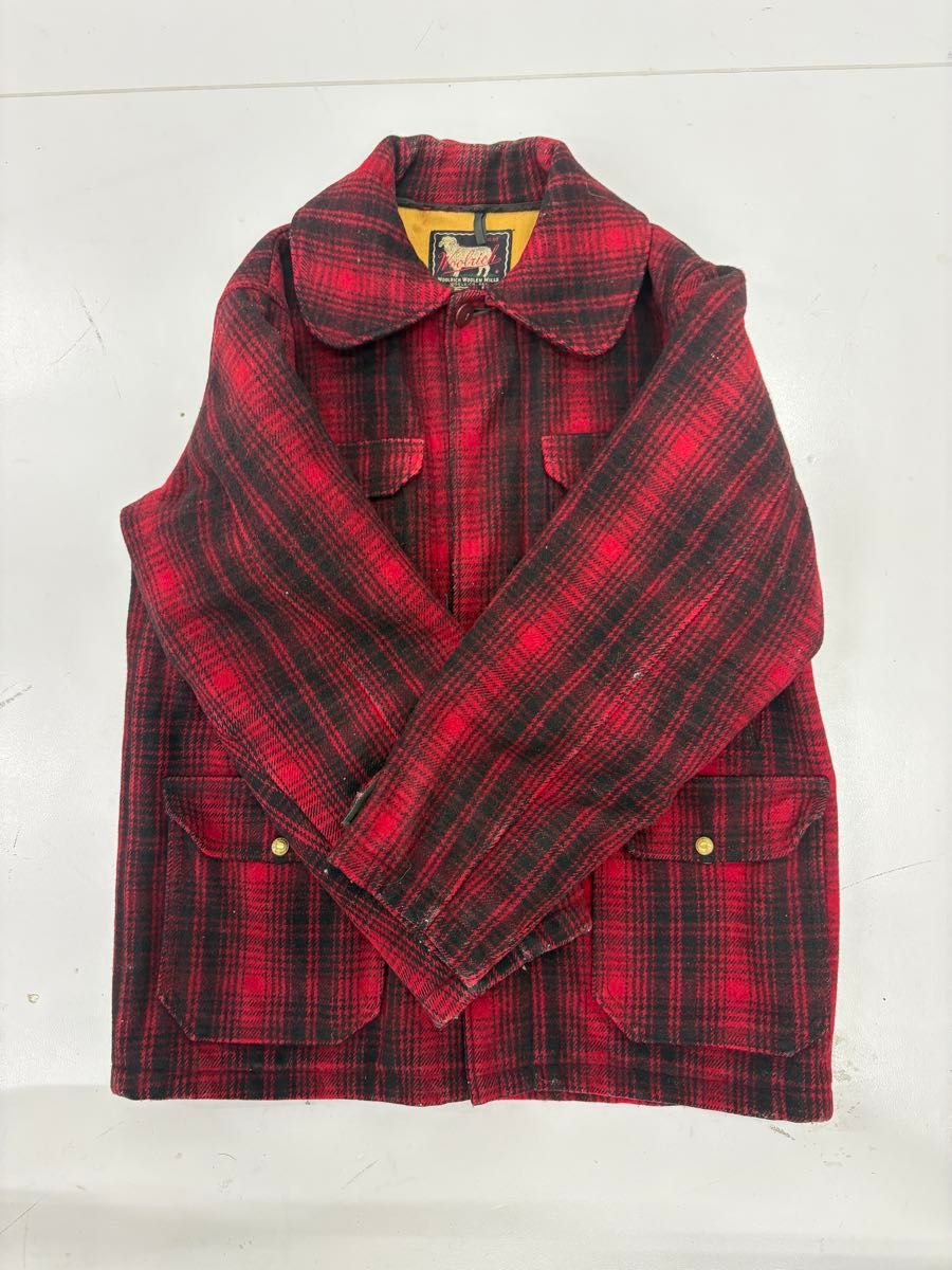 WOOLRICH (ウールリッチ) 50s チェックハンティングジャケット 赤