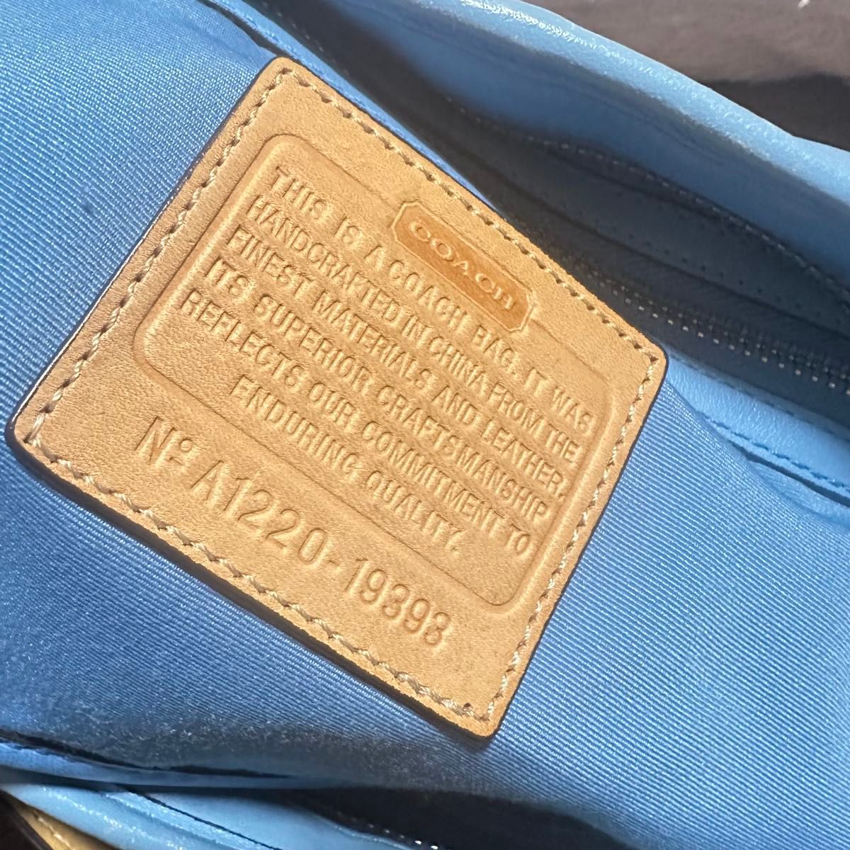 COACH コーチ レザー ショルダーバッグ ブルー 水色｜Yahoo!フリマ（旧