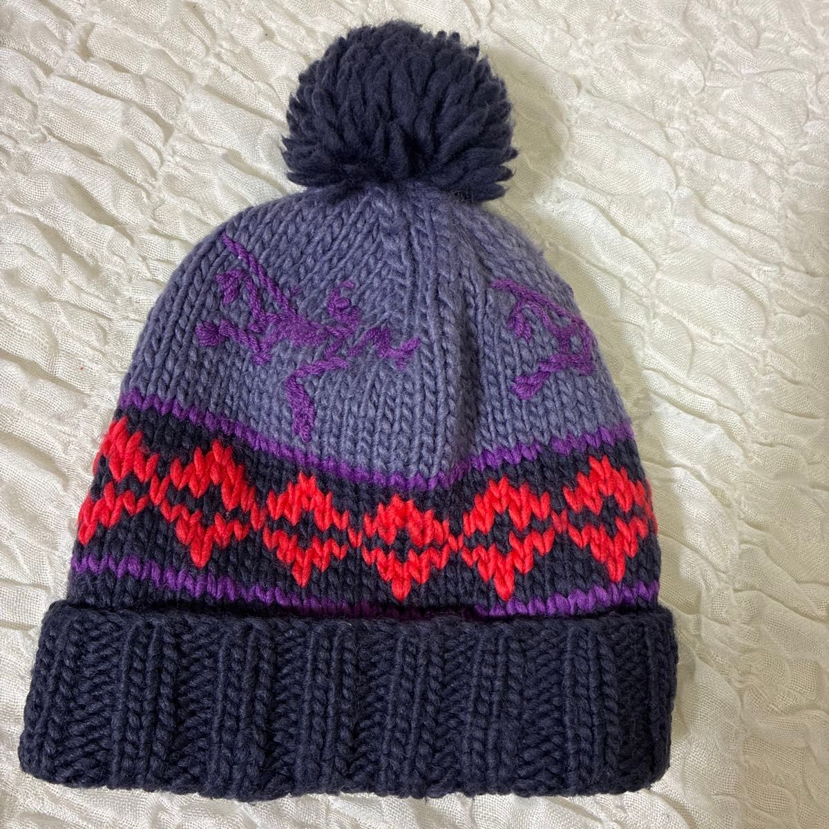希少》アークテリクス arc'teryx ニット帽 ワッチcap ポンポン 紫 Arc