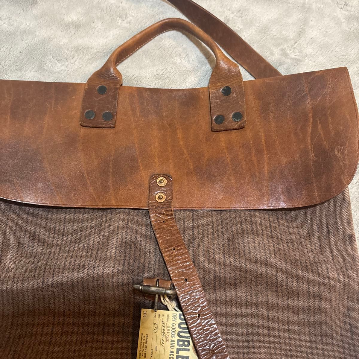 RRL DOUBLE RL キャンバス レザー ショルダーバッグ メッセンジャー