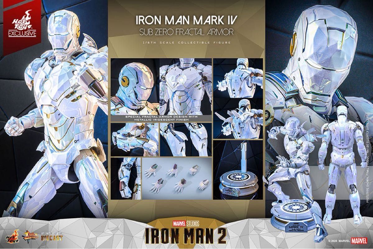 新品未開封 ホットトイズ 1/6 アイアンマン マーク4（ホワイトプリズム