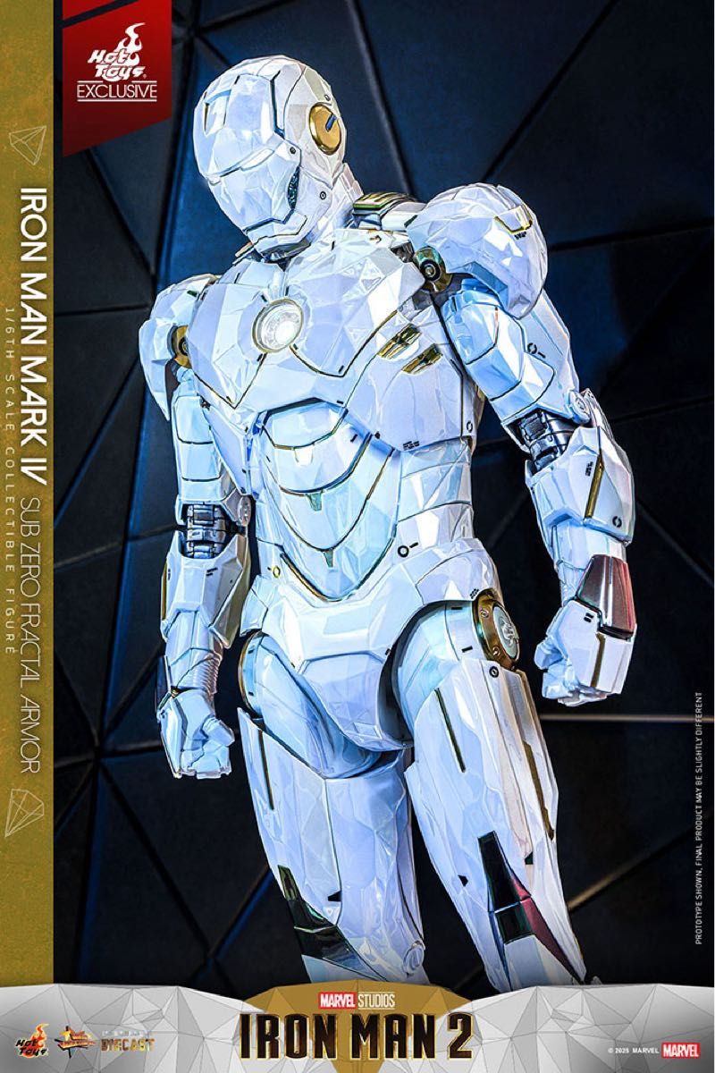 新品未開封 ホットトイズ 1/6 アイアンマン マーク4（ホワイトプリズム