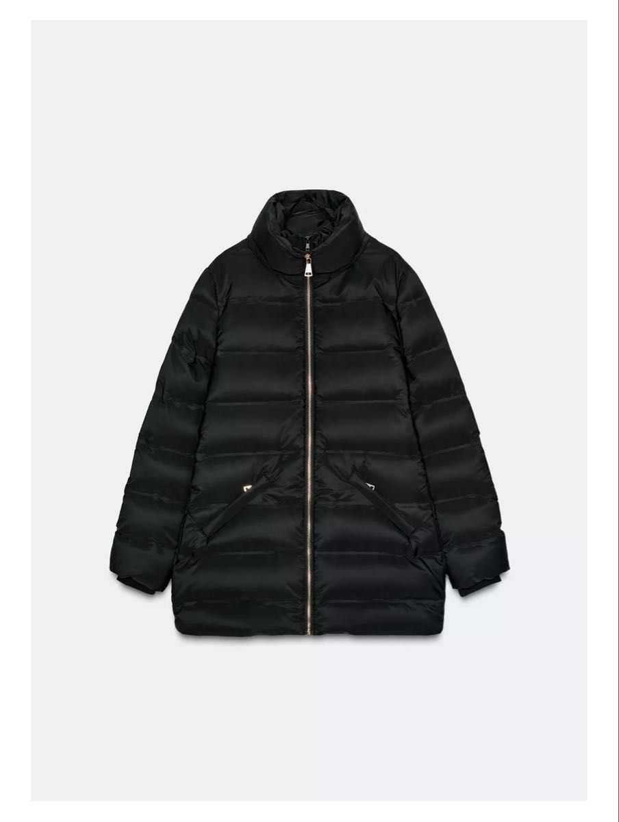 ZARA 撥水ウィンドブレーカーフード付きダウンジャケット｜Yahoo