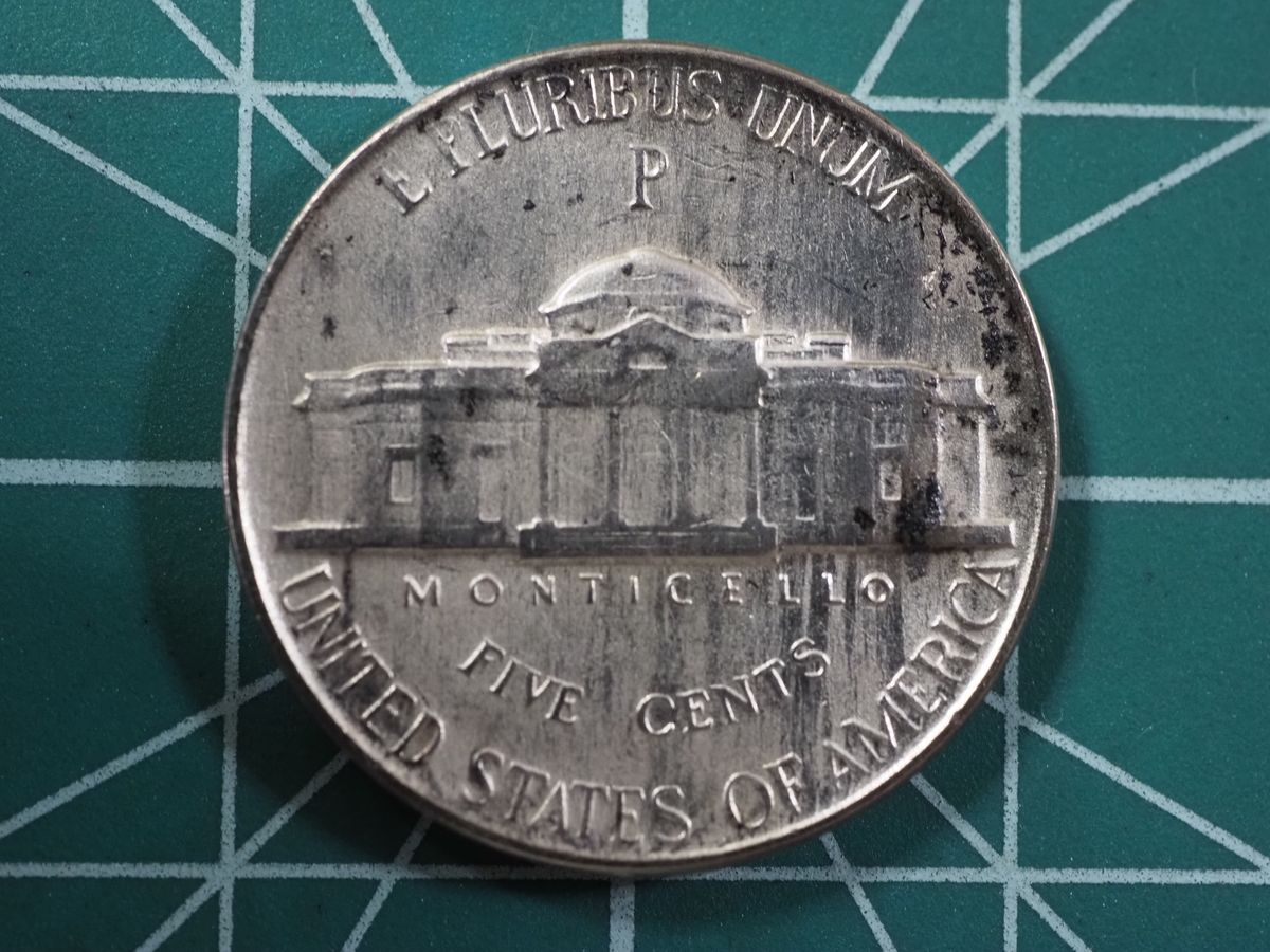 1943年 アメリカ 5セント硬貨（ウォータイム・ニッケル