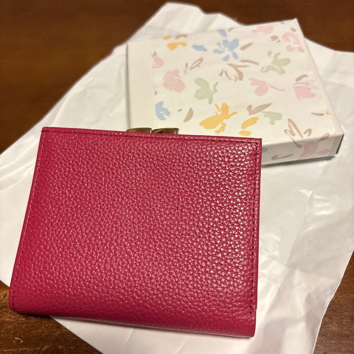 皇居 がま口 二つ折り財布 ローズピンク 新品未使用 箱付き｜Yahoo