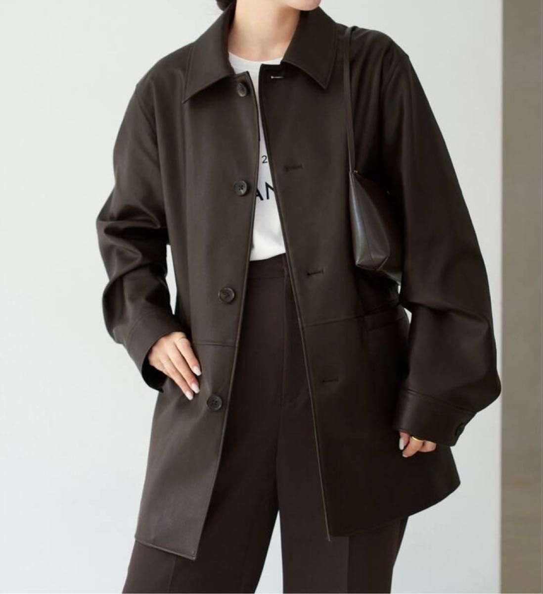 新品 Plage Leather Like Car コート 38 ブラウン｜Yahoo!フリマ（旧
