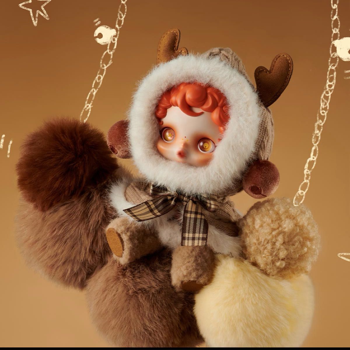 SKULLPANDA Winter Symphony ぬいぐるみペンダント トナカイ スカル