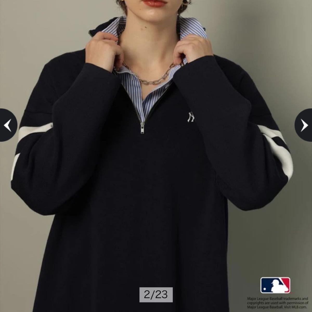 CADUNE ≪店舗限定≫＜MLB別注＞ハーフZipニット カデュネ