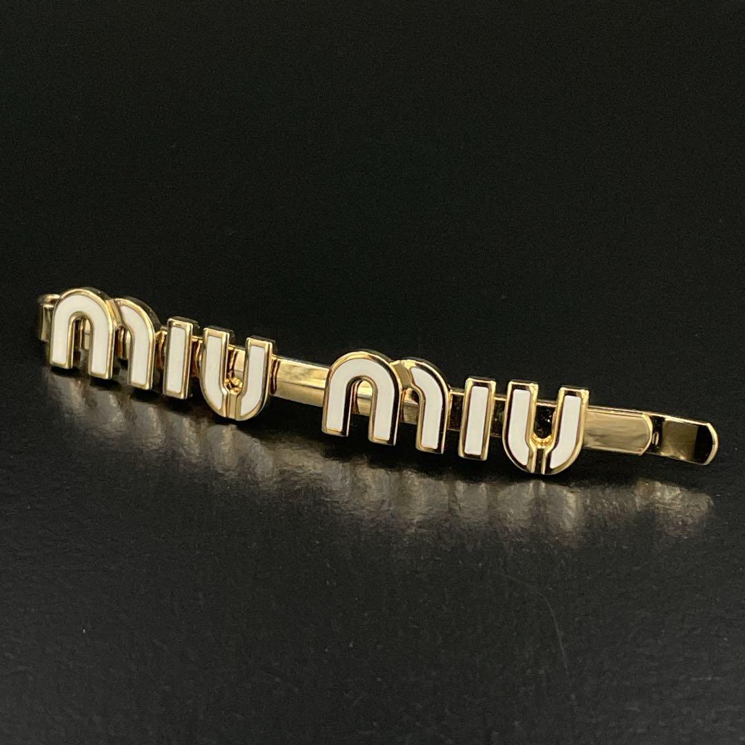 正規品 美品 付属品完備 miumiu ミュウミュウ ヘアピン ヘアクリップ