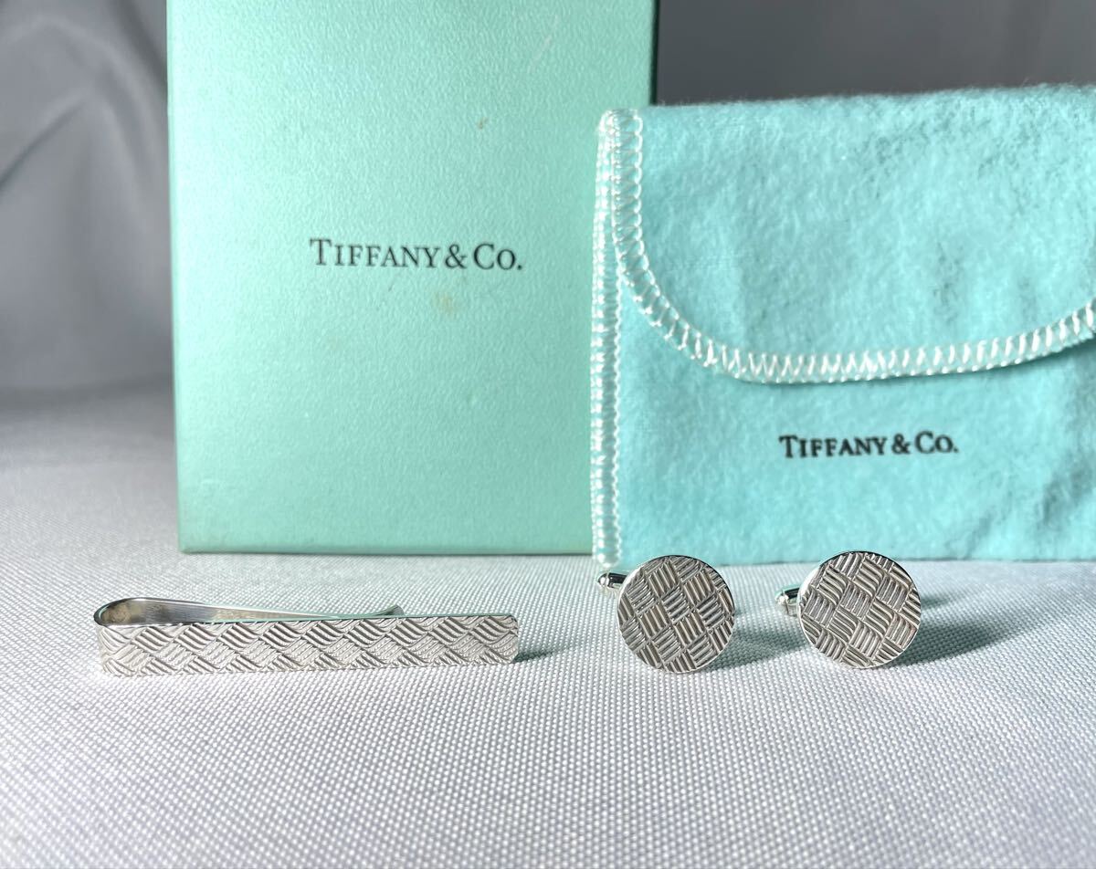 即決美品 TIFFANY ティファニー チェックライン スターリングシルバー