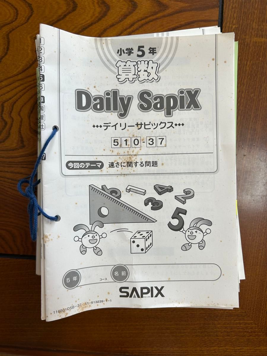 サピックス SAPIX 5年 算数 1年分 テキスト チェックテスト フルセット