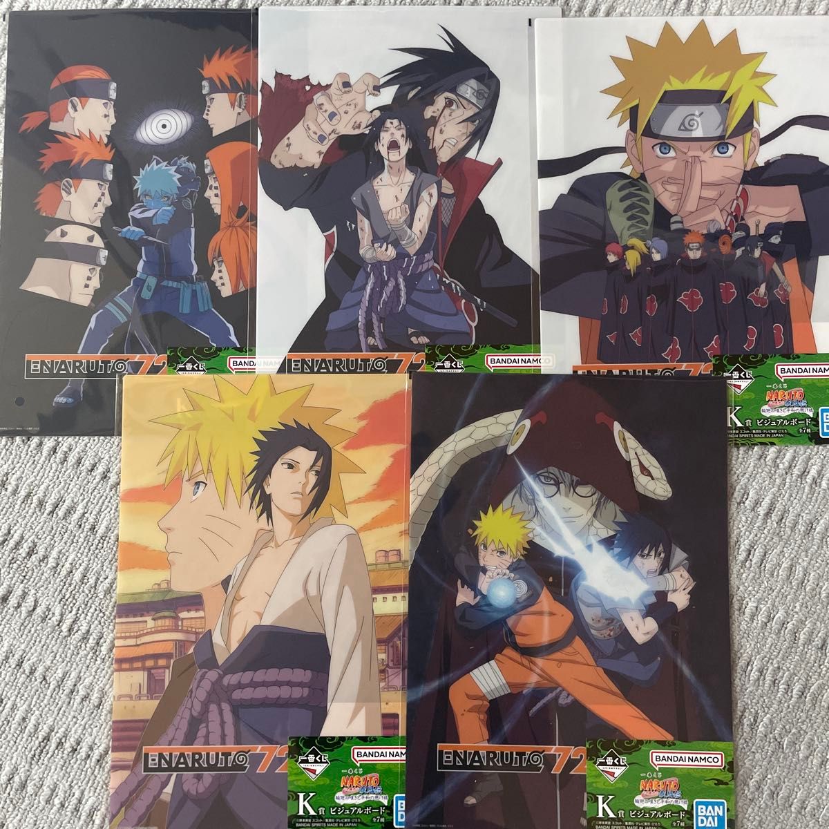 一番くじ NARUTO-ナルト- 疾風伝 K賞 ビジュアルボード 5種｜Yahoo