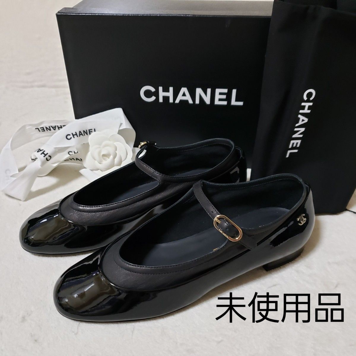 CHANEL メリージェーン (Mary Jane)ストラップシューズ フラット