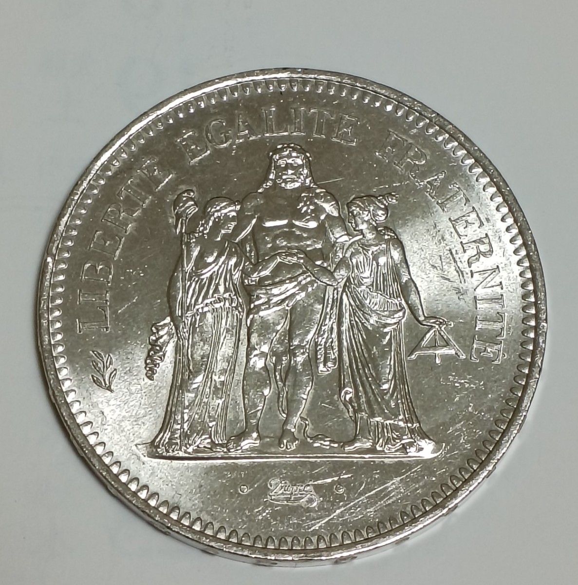 フランス銀貨】1977年 ヘラクレス 50フラン銀貨｜Yahoo!フリマ（旧
