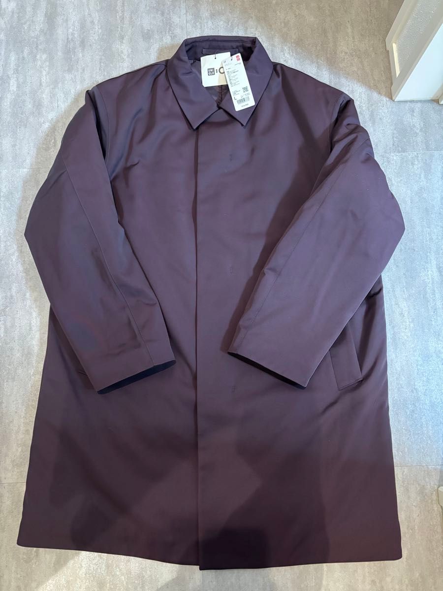 定価￥14 900】ユニクロC パフテックハーフコート ワイン L｜Yahoo