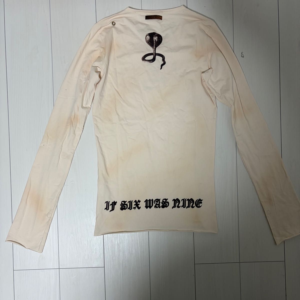 ifsixwasnine コブラプリント 蛇プリント ロングスリーブTシャツ ロンT