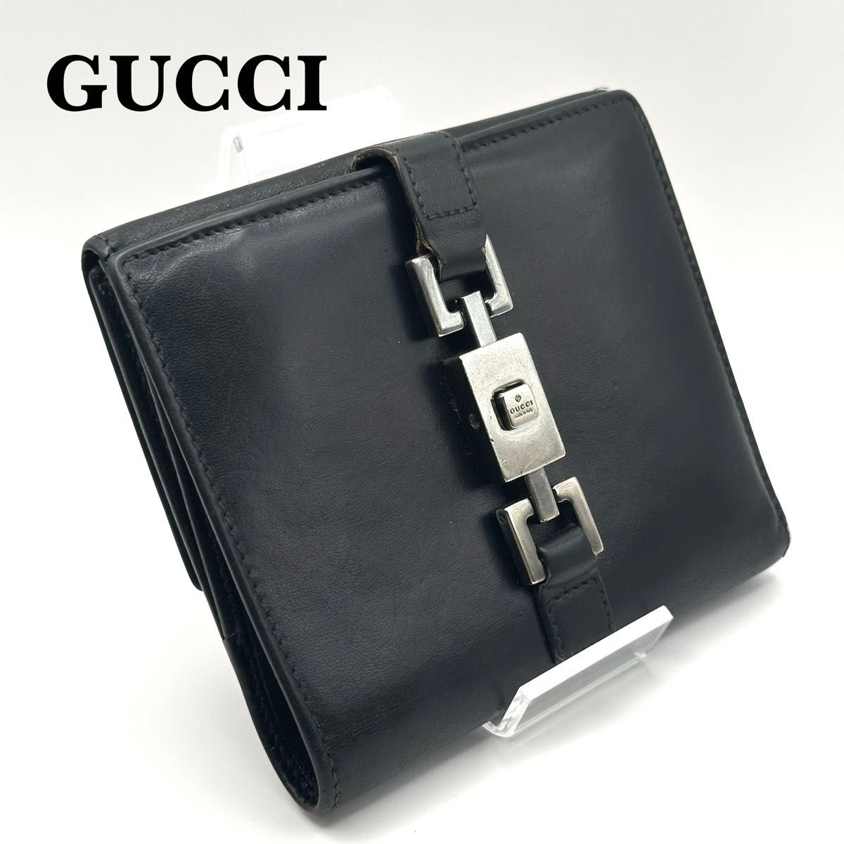 GUCCI グッチ ジャッキー 二つ折り財布 レザー ブラック｜Yahoo!フリマ
