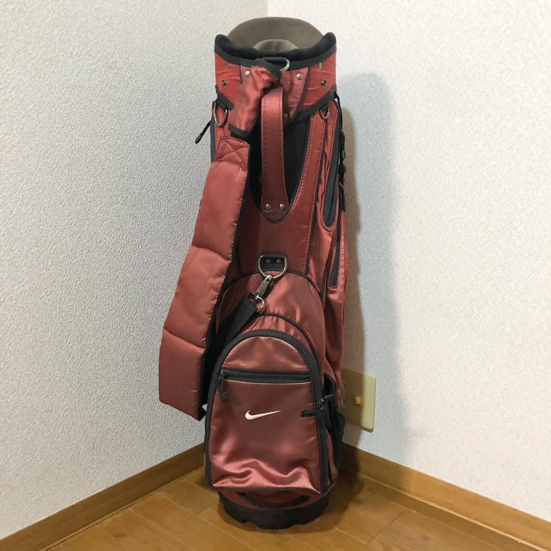 希少】 NIKE ナイキ ゴルフ キャディバッグ カート型 6分割 レッド