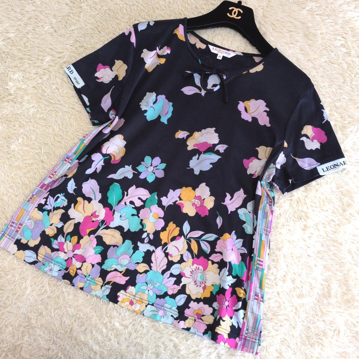 日本製 希少サイズ44 LEONARD SPORTS カットソー 花柄 コットン｜Yahoo